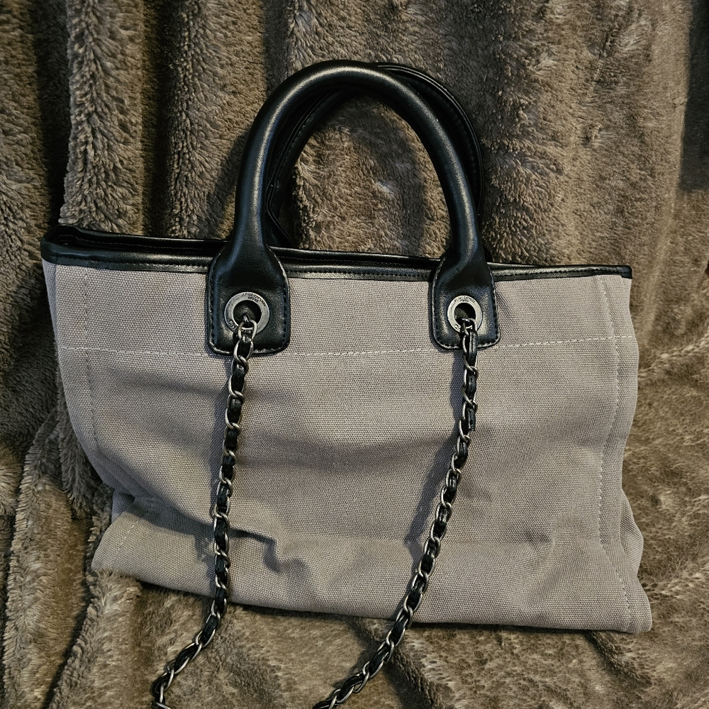 Chanel Tan Canvas Tote Bag - Picture 6 of 15